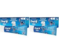 Oral-B Pro Junior Disney Stitch Pasta De Dientes Para Niños, Elimina La Placa y Previene las Caries, Dentífrico Para Niños de 6 a 12 Años, Sabor a Menta Suave, 75 ml (Paquete de 2)