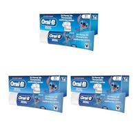Oral-B Pro Junior Disney Stitch Pasta De Dientes Para Niños, Elimina La Placa y Previene las Caries, Dentífrico Para Niños de 6 a 12 Años, Sabor a Menta Suave, 75 ml (Paquete de 3)