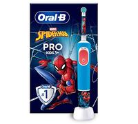 Oral-B Pro Kids - Cepillo de dientes eléctrico para niños, 1 cabezal de cepillo de dientes, 4 calcomanías de Spiderman, 2 modos con modo sensible apto para niños, para mayores de 3