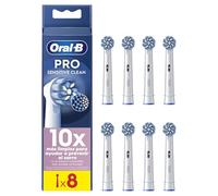 Oral-B Pro Sensitive Clean Cabezales De Recambio ORIGINALES para Cepillo Eléctrico Oral B Pro, 8 Recambios Blancos Con Filamentos Ultrasuaves En Forma De X Para Una Limpieza Suave Y Profunda