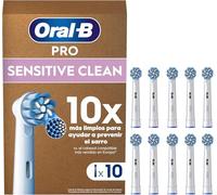 Oral-B Pro Sensitive Clean Recambios Originales para Cepillo de Dientes Eléctrico, Pack de 10 Cabezales De Recambio con Indicador De Uso, Blanco (Tamaño Buzón)
