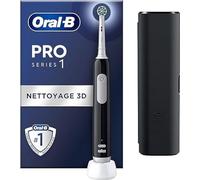 Oral-B Pro Series 1 cepillo de dientes eléctrico, negro, 1 cepillo de limpieza 3D, elimina la placa dental, 3 modos de cepillo, temporizador, 1 funda de viaje, recargable