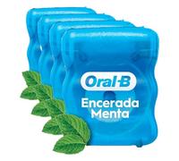 Oral-B Satin Tape Hilo Dental Encerado Para Espacios Estrechos, Seda Dental Con Sabor a Menta, Limpia Entre Los Dientes y Reduce La Placa, Cinta Dental Con Cera, Rollo De 50m (Paquete de 4)
