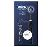 Oral-B Vitality Pro - Cepillo de dientes eléctrico, 1 mango, 2 cabezales de cepillo de dientes, 3 modos de cepillado incluyendo Sensitive Plus, enchufe británico de 2 pines, color negro