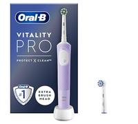 Oral-B Vitality Pro - Cepillos de dientes eléctricos para adultos, 1 mango, 2 cabezales de cepillo de dientes, 3 modos de cepillado incluyendo Sensitive Plus, enchufe británico de 2 pines, color