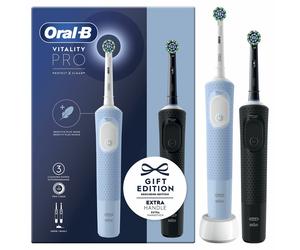 Oral-b vitality pro duo adulto cepillo dental oscilante negro, azul, b