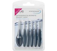 Oral Prevent Cepillos interdentales Smart Grip 1,10 mm, color negro, 2 unidades (2 x 6 unidades)