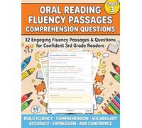 Oral Reading Fluency Grade 3 Passages and Comprehension Questions: 32 Reading Fluency Passages with Comprehension Questions, Vocabulary, and Fluency ... (Oral Reading Fluency Practice Series)