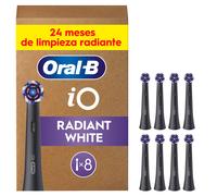 OralB iO Radiant White Cabezales Negros pack de 8 recambios