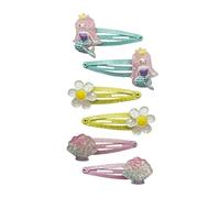 OralGos - Juego de pinzas para el pelo con diseño de corazón con purpurina y flores para la mayoría de las horquillas de pelo de niñas de los años 2000