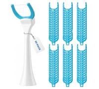 Oralphi Cabezales de recambio de hilo dental eléctrico para cepillo de dientes Philips, 1 soporte y 90 púas de hilo dental, hilo dental de deslizamiento suave, eliminación profunda de placa para