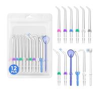 Oralphi Para cabezales de repuesto Waterpik, 12 púas de repuesto para hilo dental de agua (6 puntas clásicas de chorro + otras 6 puntas diferentes)