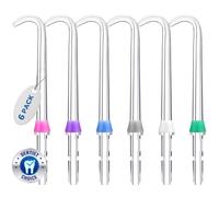 Oralphi Para cabezales de repuesto Waterpik, puntas de repuesto para hilo dental Waterpik, adecuado para accesorios Waterpik, puntas de repuesto, para DT-100E (6 puntas de prótesis dentales de