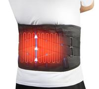 Oramuon Cinturón Calefactable para la Espalda, Soporte Lumbar con Almohadilla Térmica para Hombres y Mujeres. Cinturón Eléctrico para Dolor de Espalda con 5000 mAh Powerbank Incluido
