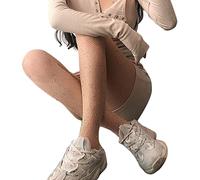 ORANDESIGNE Mujer Medias de Red de Cintura Alta Medias Delgadas Negras Semi Transparente Señoras Pantimedias con Patrón Harajuku Floral Striped Patterned Lace Tights H Color Desnudo Talla única