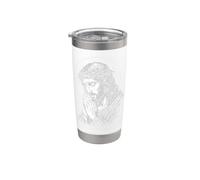 Orando a Jesús Diseño Gráfico para Amantes de la Iglesia Fe Vaso térmico de acero inoxidable de doble pared