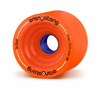 Orangatang In Heat 75 mm 80a Downhill Longboard Skateboard Cruising Wheels (Orange, Set of 4)