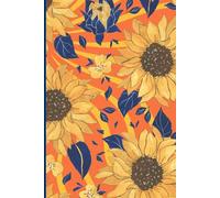 Orange and Navy Floral Ruled Notebook for College ( 6” x 9”, 120 Pages): Aesthetic Sunflower Journal for Women, Teens, and Nature Lovers | Ideal for ... Travel Notes, or Personal Reflections
