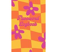 Orange And Yellow Checkered Print With Magenta Flowers Password Logbook