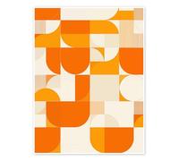 Orange Bauhaus Pattern Póster de Frank Daske 50 x 70 cm Naranja Cuadros Decoración para la pared