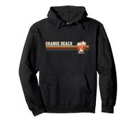 Orange Beach Alabama Retro Sunset Palmeras Diseño Vintage Sudadera con Capucha