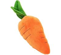 Orange Best Pet Supplies - Juguete arrugado para perros pequeños, medianos y grandes, linda zanahoria con chirriador suave, juguete de peluche para mascotas con sonido, resistente a las mordeduras,
