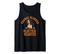Orange Blooded Bluetick Hearted, Tennessee Pride Design Camiseta sin Mangas