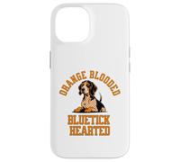 Orange Blooded Bluetick Hearted, Tennessee Pride Design Carcasa para iPhone 14