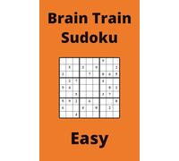 Orange Brain Train Sudoku Book, 9x9 Puzzles, 100 Pages, 5x8, Easy