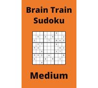 Orange Brain Train Sudoku Book, 9x9 Puzzles, 100 Pages, 5x8, Medium