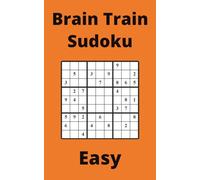 Orange Brain Train Sudoku Book, 9x9 Puzzles, 200 Pages, 5x8, Easy