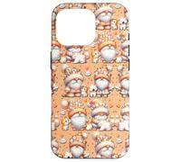 Orange Cat Accessories With Cute Kitten And Heart Pattern Carcasa para iPhone 16 Pro