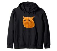 Orange Cat Funny Crying Cat Meme Hilarious Weird Cat Face Sudadera con Capucha