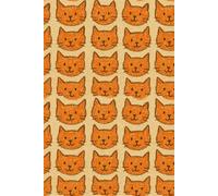 Orange Cat Sketchbook: Blank Drawing & Doodle Notebook with Cute Cat Pattern Cover , Aesthetic Art Journal for Kids, Teens & Adults (200 Pages)