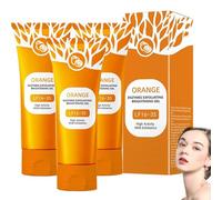 Orange Exfoliating Gel 50g - Facial Cleansing Peel,2026 Upgraded Deep Pore Orange Peeling Scrub, Moisturizer Face Body Scrub Gel,for All Skin (3PCS)