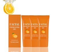 Orange Exfoliating Gel,Facial Exfoliating Gel,Porenverfeinerndes Face mit Orange für Gesicht und Körper,Gesichtspeeling mit Oranges, Porenverfeinernernd, Klarrend (3PC, 60G)