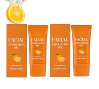 Orange Exfoliating Gel,Facial Exfoliating Gel,Porenverfeinerndes Face mit Orange für Gesicht und Körper,Gesichtspeeling mit Oranges, Porenverfeinernernd, Klarrend (2PC, 60G)