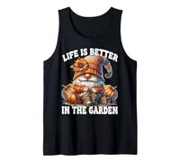 Orange Fall GNOME Grandpa Life Is Better In The Garden Camiseta sin Mangas