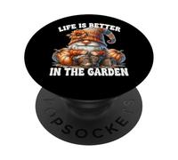 Orange Fall GNOME Grandpa Life Is Better In The Garden PopSockets PopGrip Adhesivo