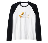 Orange Feed The Wolf Within Orange Gráfico Camiseta Manga Raglan