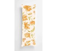 Orange Flowers Body Pillow Case Cover 40x145cm, Long Backrest Cushion Pillow Protector with Zipper, Decorative Bedding Pillowcase, Soft Body Pillow Cover for Couch Bedroom Nature