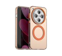 (Orange) For Oppo Find X8 Pro 5g Case Compatible With Magsafe Pc Tpu Pet Anti-drop Phone Cover - Red