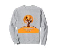 Orange for Unity: Inspirando la unión de la Comunidad Sudadera, Unisex para Adultos, Gris Jaspeado, XXL