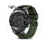 (Orange) FOXBOX New Men Watch Top Brand Military Digital Watch Luminous Waterproof Sports Men's Quartz Watch