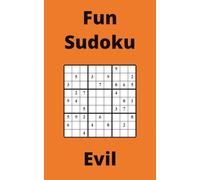 Orange Fun Sudoku Book, 9x9 Puzzles, 150 Pages, 5x8, Evil