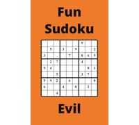 Orange Fun Sudoku Book, 9x9 Puzzles, 250 Pages, 5x8, Evil