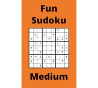 Orange Fun Sudoku Book, 9x9 Puzzles, 250 Pages, 5x8, Medium