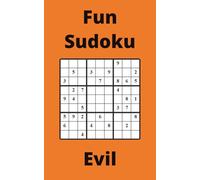 Orange Fun Sudoku Book, 9x9 Puzzles, 50 Pages, 5x8, Evil
