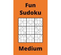 Orange Fun Sudoku Book, 9x9 Puzzles, 50 Pages, 5x8, Medium