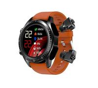(Orange glue) JM03 Smart Watch T10 Bluetooth Call Bracelet TWS Headset 2-in -1 Music Heart